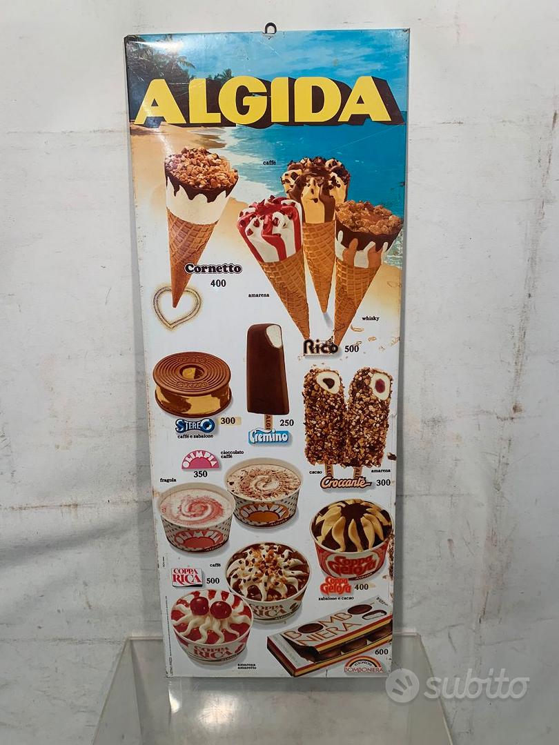 Insegna Listino prezzi GELATI ALGIDA Collezionismo In vendita a Monza