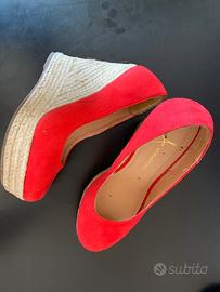 Scarpe on sale rosse zeppa