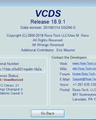 Ripristino licenza revocata per vcds Atmega 162