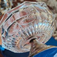 Elegante centrotavola in Cristallo Molato e Argent