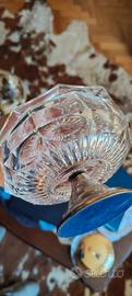 Elegante centrotavola in Cristallo Molato e Argent