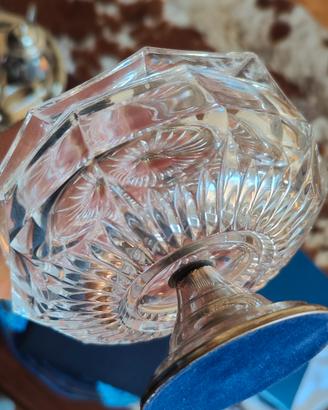 Elegante centrotavola in Cristallo Molato e Argent