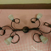 Lampadario in ottone ramato