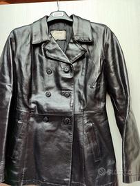 giacca pelle nera tg m