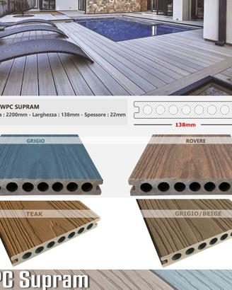 Pavimenti legno coestruso WPC listoni doghe travi