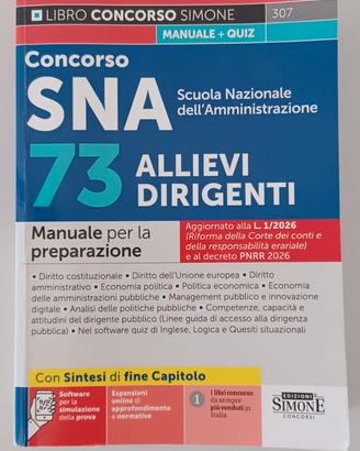 Manuale concorso SNA 73 allievi dirigenti e Simone