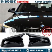 CALOTTE SPECCHIETTI Bmw Serie 5 E60 E61 Nero Lucid