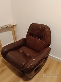 Poltrona in pelle