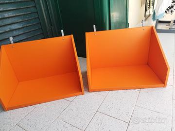 2 mensole in legno arancioni