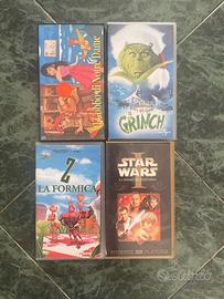 4 VHS Film Cult e Animazione Star Wars Grinch Z