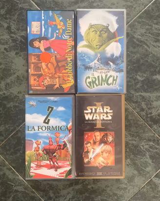 4 VHS Film Cult e Animazione Star Wars Grinch Z