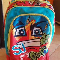 ZAINO SCUOLA TROLLEY SEVEN SJ GANG FACCE 2in1