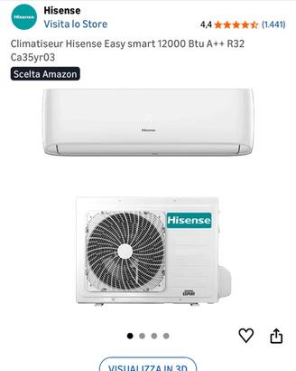 Climatizzatore Hisense Easy smart 12000 Btu A++