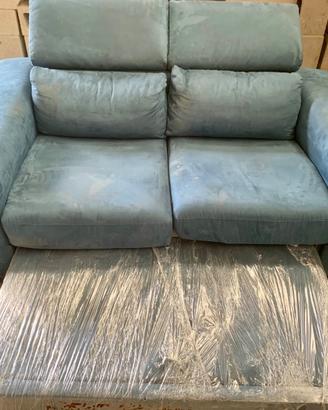 Divano letto due posti blu
