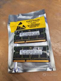 4GB RAM Samsung 2x2GB per laptop SODIMM DDR3