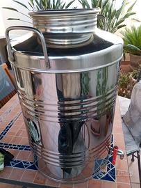 Bidone inox per olio 50l