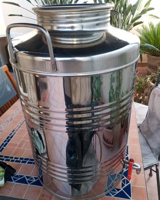 Bidone inox per olio 50l