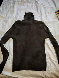 Maglia Dolcevita Uomo Marrone Testa di Moro Lana