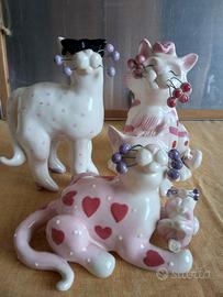 gatti di Emy Lacombe per Hervit porzellan