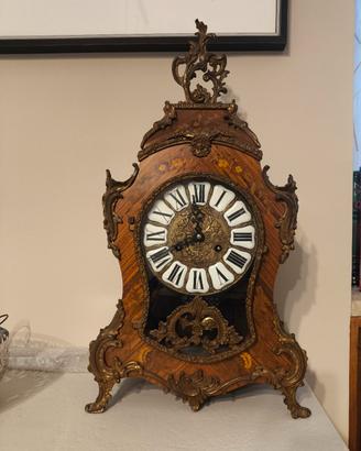 Orologio da tavolo stile Luigi XV Boulle primi 900
