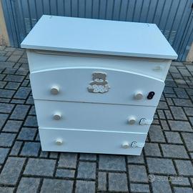 Fasciatoio con vaschetta da bagno