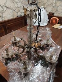 lampadario vintage a gocce