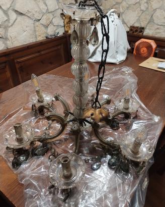 lampadario vintage a gocce