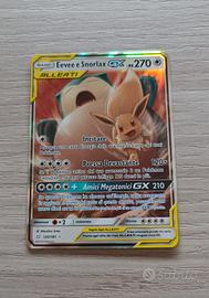 Carta Pokémon eevee e snorlax GX alleati