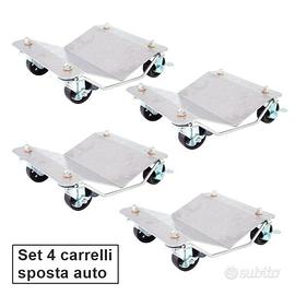 Set Carrelli sposta auto sottoruota per box garage