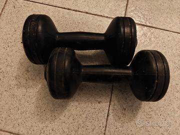 Coppia di manubri da fitness in plastica  1,5 kg