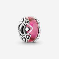Charm Pandora Murano Rosa con Cuori 791159C00