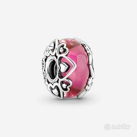 Charm Pandora Murano Rosa con Cuori 791159C00