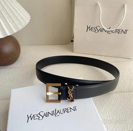 Cintura Saint Laurent Cassandre In pelle sottile 