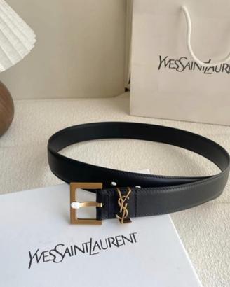 Cintura Saint Laurent Cassandre In pelle sottile 