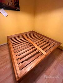 struttura letto matrimoniale in ciliegio