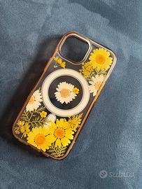 Cover MagSafe iPhone 15 fiori veri