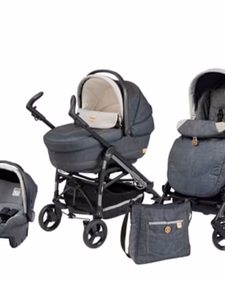 Trio passeggino Peg Perego Jeans unisex completo 