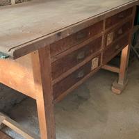 Tavolo/banco da lavoro antico stile industriale