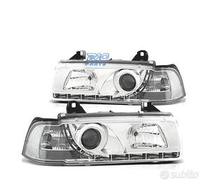 FARI BMW E36 90-99 LUCE DIURNA FONDO CROMATO