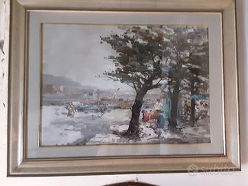 Dipinto olio su tela - A. Gravina - con cornice