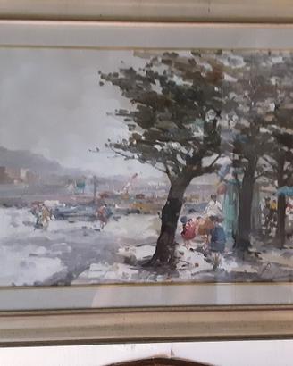 Dipinto olio su tela - A. Gravina - con cornice