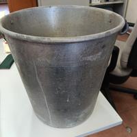 secchio in alluminio militare vintage 