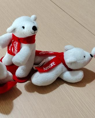 Coca-Cola orsetti polari di peluche da collezione 