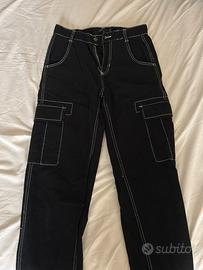Pantaloni cargo neri Bershka – Taglia 36 (EU)