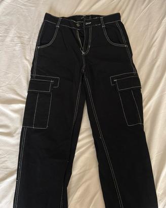 Pantaloni cargo neri Bershka – Taglia 36 (EU)