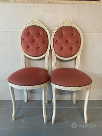 Coppia sedie Luigi XVI Shabby Chic