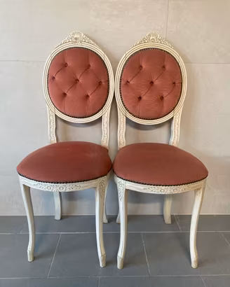 Coppia sedie Luigi XVI Shabby Chic