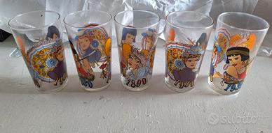 Set 5 bicchieri vintage