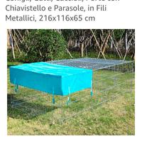 Recinto per animali 2,1 m x 1,2 m