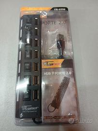 Ciabatta usb con 7 porte usb e led e interruttori